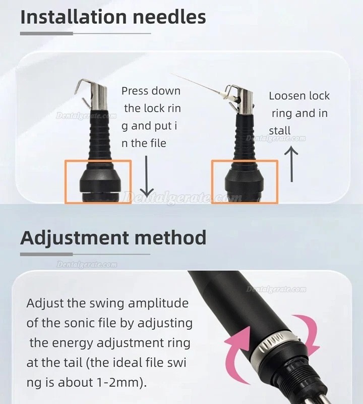 Dental Air Sonic Endo Handst&uuml;ck mit 2 Karton Endo Feilennadeln
